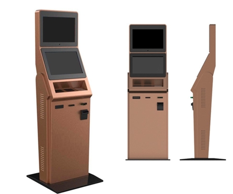 二重スクリーンの自動支払機機械のための多機能のバーコードの走査器のキオスク