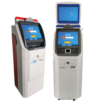 両替の自己サービス現金払いのキオスク機械Cryptocurrency ビットコイン自動支払機