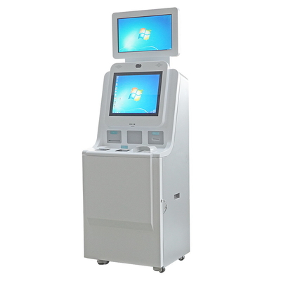 NFCのカード読取り装置が付いている二重スクリーンWin10 OSの病院の自己サービス キオスク機械