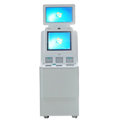 NFCのカード読取り装置が付いている二重スクリーンWin10 OSの病院の自己サービス キオスク機械